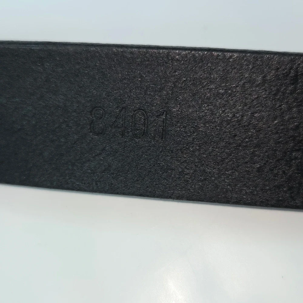 Genuine‎ Leather Basketweave Belt Mens 36 Black Embossed Made in USA 8401